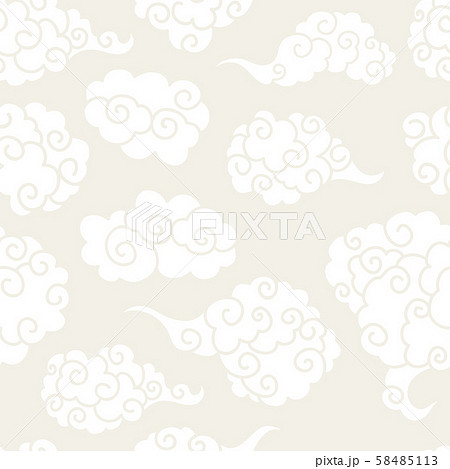 Chinese clouds smoke vector seamless pattern. 58485113