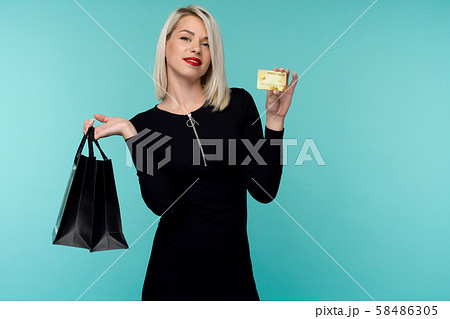 Image of a beautiful happy young blonde woman Image of a beautiful happy young blonde woman 58486305