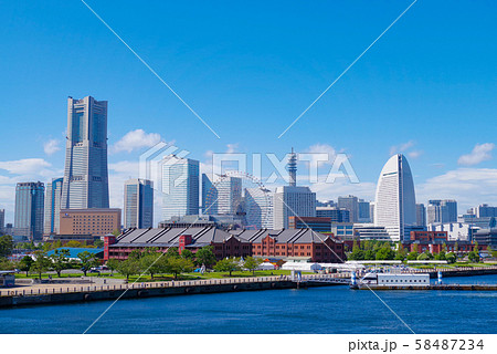 横浜みなとみらい都市風景 横浜みなとみらい都市風景 58487234