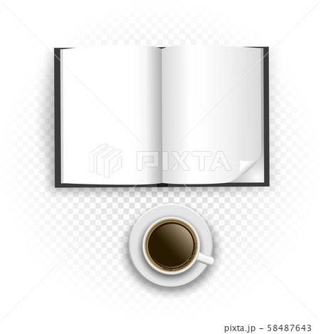 coffee and newspaper on transparent coffee and newspaper on transparent 58487643