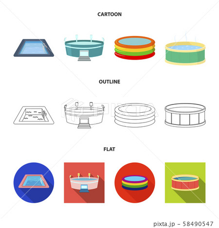 Vector illustration of pool and clipart symbol. Set of pool and sport stock symbol for web. Vector illustration of pool and clipart symbol. Set of pool and sport stock symbol for web. 58490547