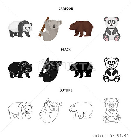 Isolated object of sleep and brown logo. Set of sleep and animal vector icon for stock. Isolated object of sleep and brown logo. Set of sleep and animal vector icon for stock. 58491244