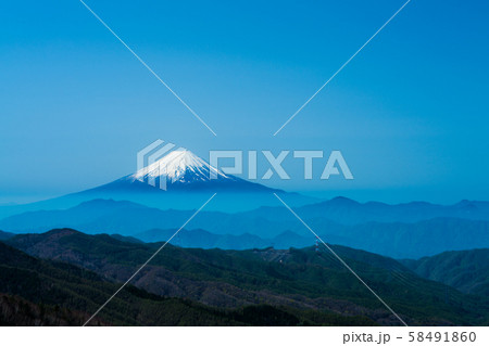 富士山と山脈 富士山と山脈 58491860