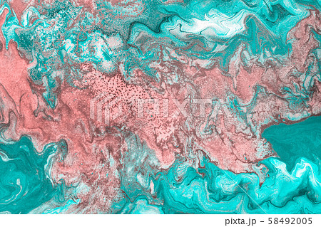 Abstract pink waves on green background with Abstract pink waves on green background with 58492005