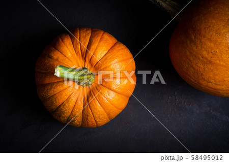 Punkins on a rustic background, Thanksgiving 58495012