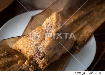 traditional chinese sticky rice dumpling with pork traditional chinese sticky rice dumpling with pork 58496108
