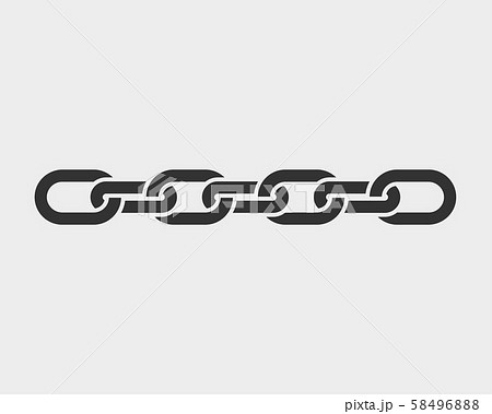 Chain link vector icon. Chainlet element flat 58496888