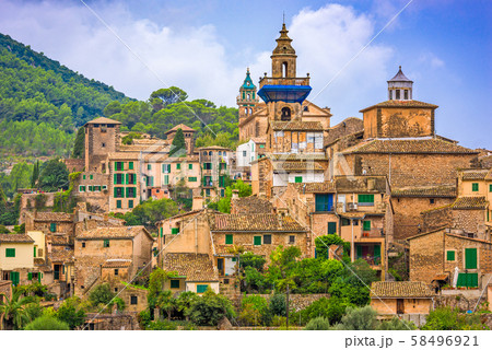 Valldemossa, Mallorca, Spain historic village. Valldemossa, Mallorca, Spain historic village. 58496921