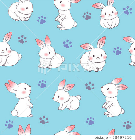 Seamless Vector Illustration Of Rabbit And Stock Illustration