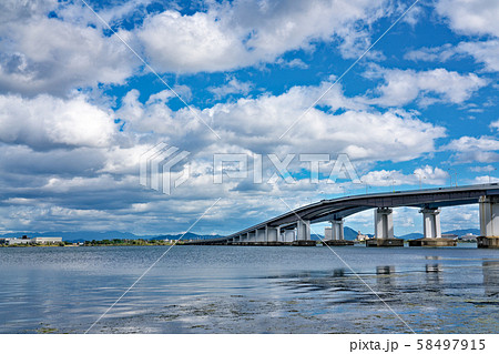 【琵琶湖大橋】 滋賀県守山市今浜町 58497915