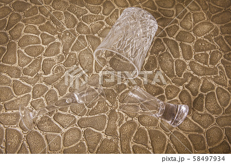 empty glass sharp stone background empty glass sharp stone background 58497934