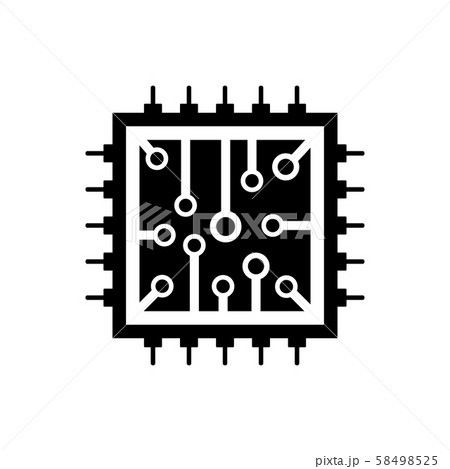 Processor icon on white. 58498525