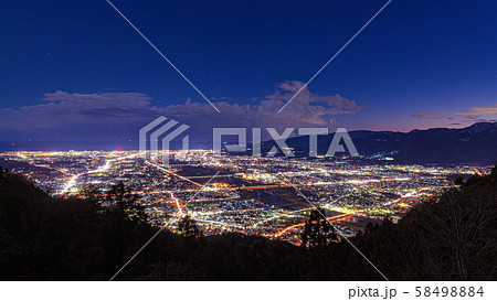 神奈川県 チェックメイトcc付近からの夜景の写真素材