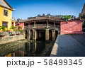 The Japanese Bridge at Hoi An, ancient city  58499345