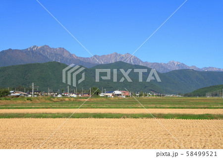 信濃大町の秋　山岳展望 58499521