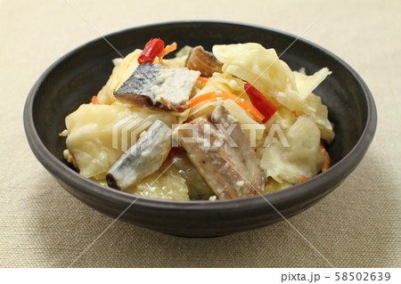 うまい！長期熟成冬の漬物、鰊漬け、北海道の郷土料理 58502639