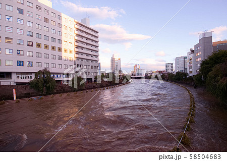 宇都宮市 2019年10月台風19号による田川の増水 宇都宮市 2019年10月台風19号による田川の増水 58504683