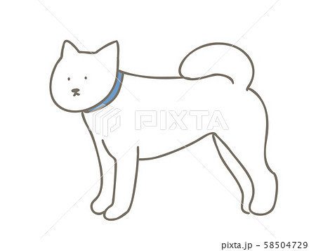 北海道犬のイラスト素材