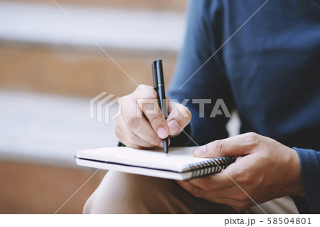 close up hand young man are sitting close up hand young man are sitting 58504801