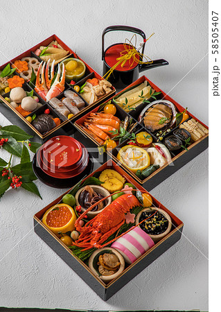一般的なおせち料理 General Japanese New Year dishes(osechi) 58505407