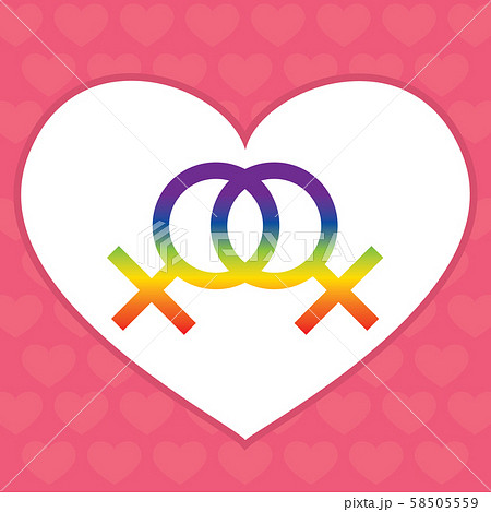 Gender Symbols Lesbian Heart 58505559