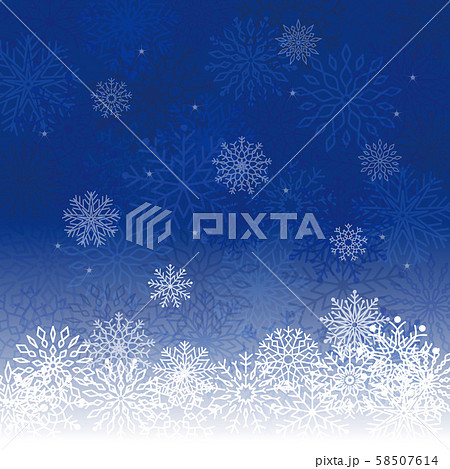 おしゃれな雪の結晶のクリスマス背景素材のイラスト素材
