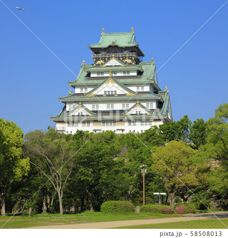 大阪城 西側（ 西の丸庭園から ） 58508013