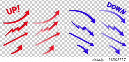 矢印 素材 アップ ダウン イラストのイラスト素材