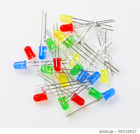 colorful diodes closeup - electronic component for 58510017