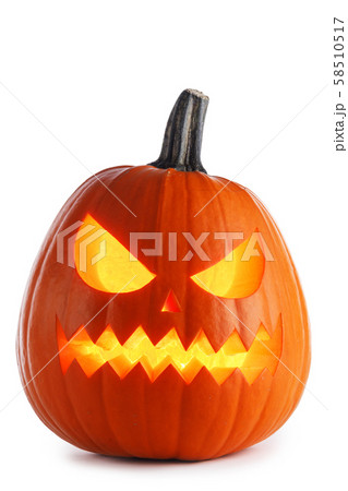Halloween Pumpkin on white 58510517