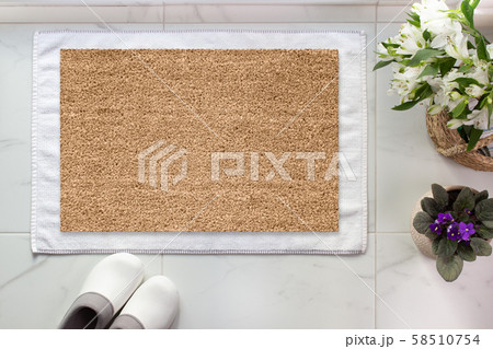 Mock-up of Coir Doormat, light interior photo 58510754