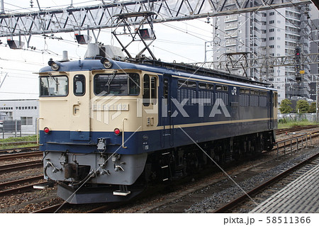 宇都宮にて出発待ちのEF65電気機関車 58511366