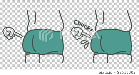 垂れたお尻-チェック-2色 垂れたお尻-チェック-2色 58513302