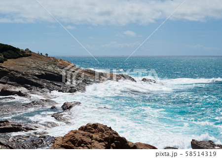 Beautiful azure sea and the rocky beach Beautiful azure sea and the rocky beach 58514319