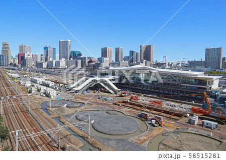 工事中の高輪ゲートウェイ駅(2019年10月) 工事中の高輪ゲートウェイ駅(2019年10月) 58515281