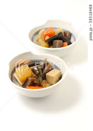 煮物料理、乾物と野菜 煮物料理、乾物と野菜 58516468