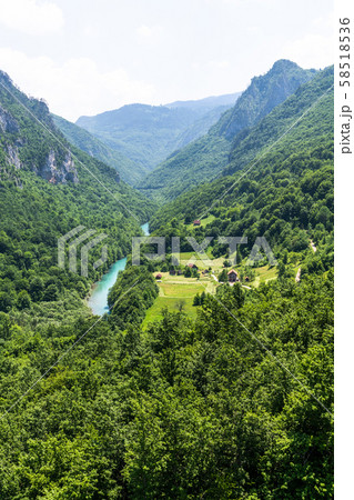 Mountains and Tara river canyon in Durmitor, Montenegro 58518536