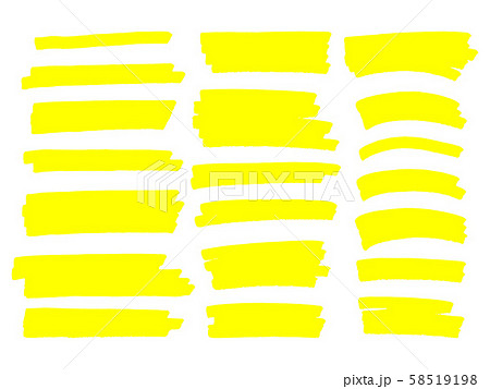 Vector highlighter brush lines. Hand drawing. 58519198