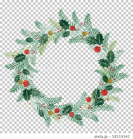 リース クリスマスリース クリスマス イラストのイラスト素材
