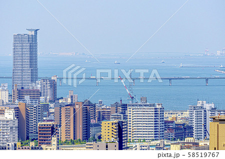 大阪　キタ　都市景観　此花区方面　 58519767