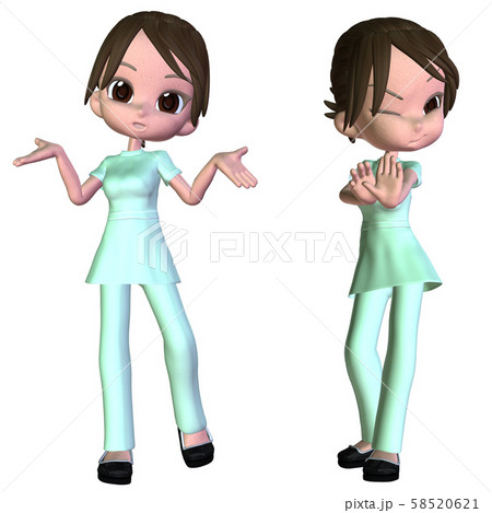 3d Cartoon nurse 3d Cartoon nurse 58520621