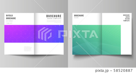 Vector layout of two A4 format modern cover mockups design templates for bifold brochure, magazine Vector layout of two A4 format modern cover mockups design templates for bifold brochure, magazine 58520887