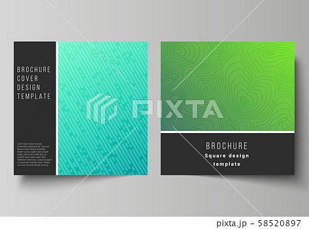 The minimal vector illustration of editable layout of two square format covers design templates for The minimal vector illustration of editable layout of two square format covers design templates for 58520897