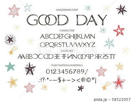 Hand drawn vector font. 58522057