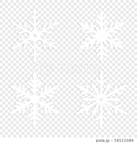 Set of isolated winter snowflake. 58522089