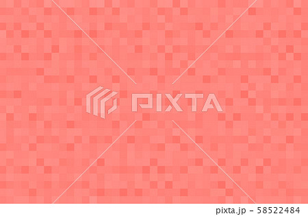 Abstract coral gradient background. Texture with pixel square blocks. Mosaic pattern. 58522484
