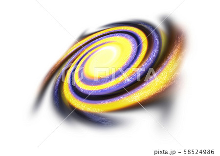 Yellow black hole isolated on black background. 58524986