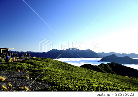 朝の乗鞍大黒岳からの風景（撮影地：乗鞍、大黒岳） 58525022