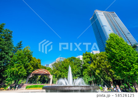 東京　日比谷公園の噴水 58526125
