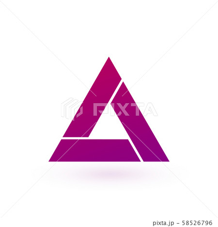 Design triangle logo element. Stock vector illustration isolated on white background. 58526796